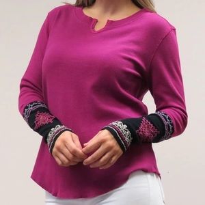 Berry Bohemian Chic Thermal Top
